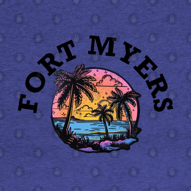 Fort Myers Florida (with Black Lettering) by VelvetRoom